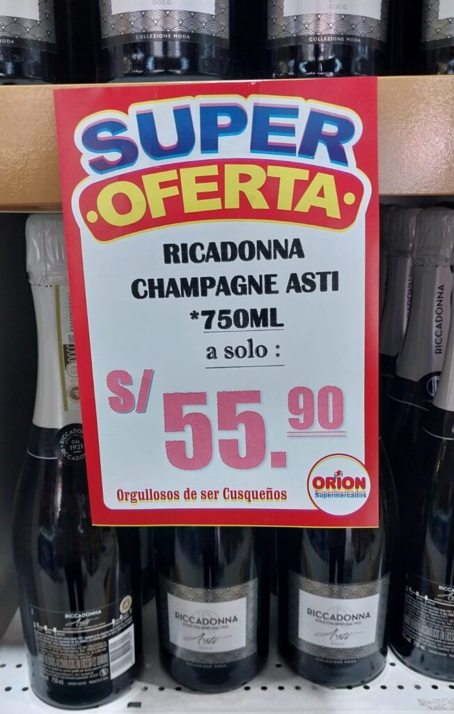 Champagne and Asti combo label